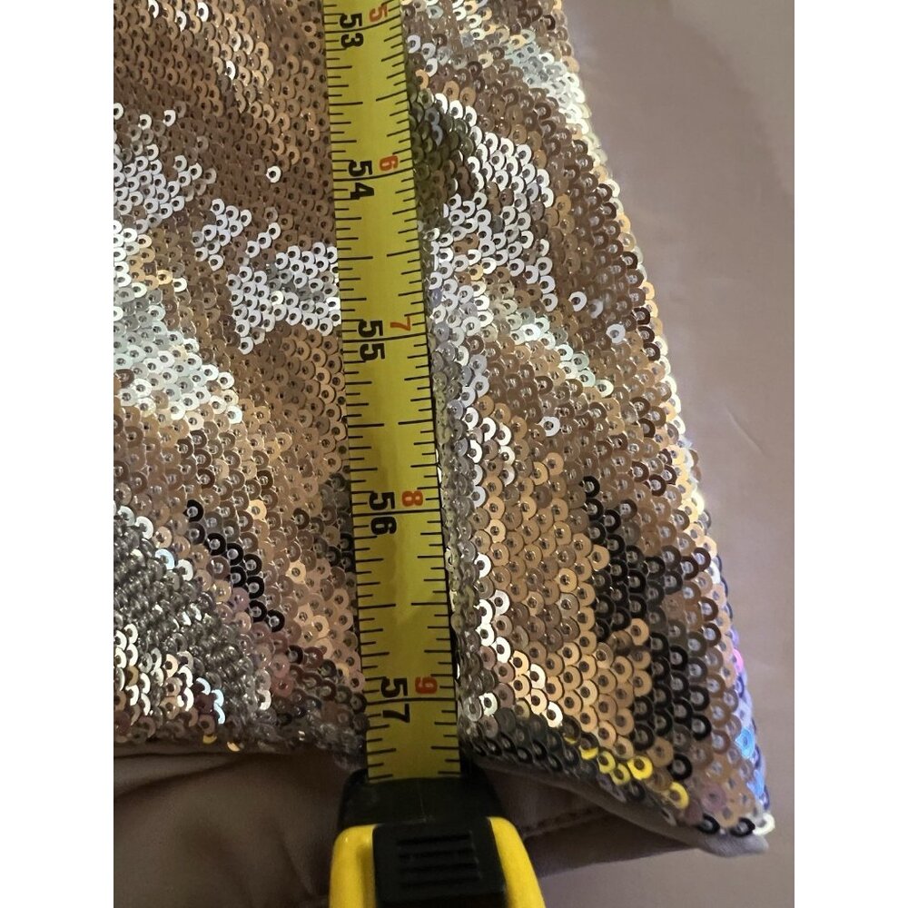 Reformation Frankie silver sequin midi strappy dress 4 glam disco retro - Picture 10 of 11